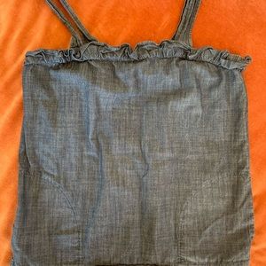 J.Crew || adjustable-strap chambray paper bag top